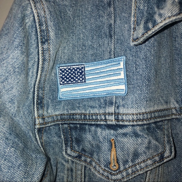 Gap Short Icon Denim Patch Jacket Size M - Picture 6 of 8